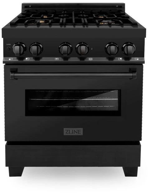 ZLINE Kitchen and Bath 30 in. Professional Gas Burner, Electric Oven Stainless Steel Range (RA30)