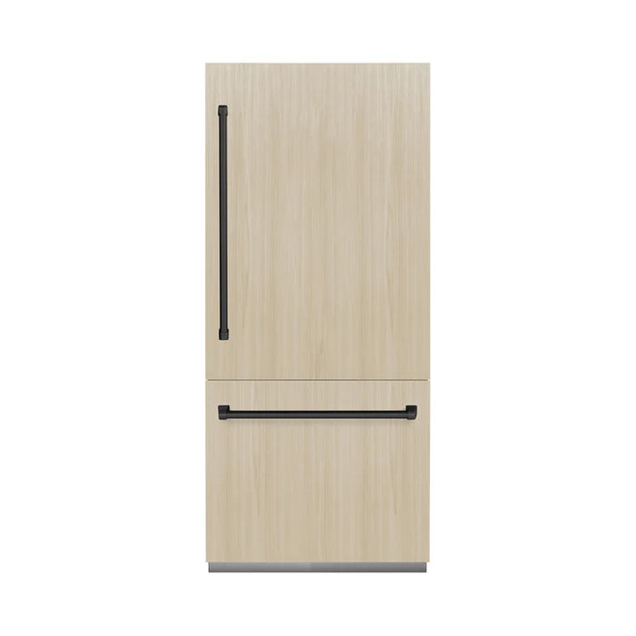 ZLINE Autograph Edition 36" 19.8 cu. ft. Built-In Bottom Freezer Refrigerator with Water Dispenser and Ice Maker - Stainless Steel, White Matte, DuraSnow, and Accent Options
