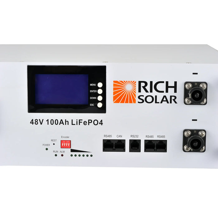 RICH SOLAR Alpha 5 | 48V 100Ah LiFePO4 Battery | Premium 48V Server Rack Lithium Battery