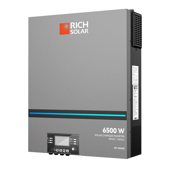 RICH SOLAR Nova 6K | 6500 Watt (6.5kW) 48 Volt Off-Grid Hybrid Solar Inverter | 550V PV Input