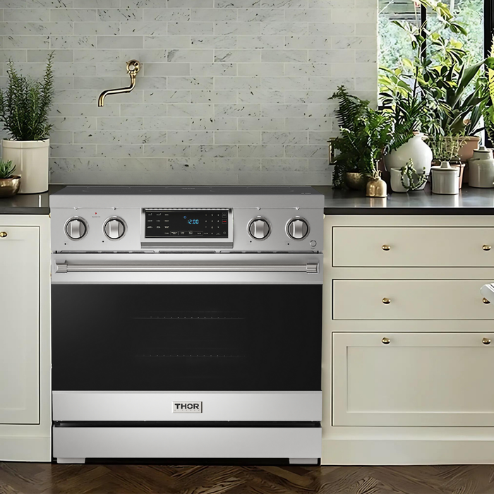 Thor Kitchen Gordon Ramsay Series 36" 6.0 cu. ft. Professional Electric Range with Tilt Panel Touch Control, RSE36