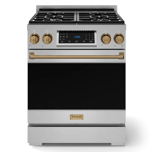 Thor Kitchen Gordon Ramsay Series 30" 4.55 cu. ft. Professional Propane Gas Range with Tilt Panel Touch Control, RSG30LP
