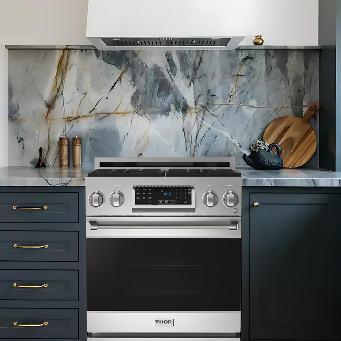 Thor Kitchen Gordon Ramsay Series 30" 4.55 cu. ft. Professional Propane Gas Range with Tilt Panel Touch Control, RSG30LP