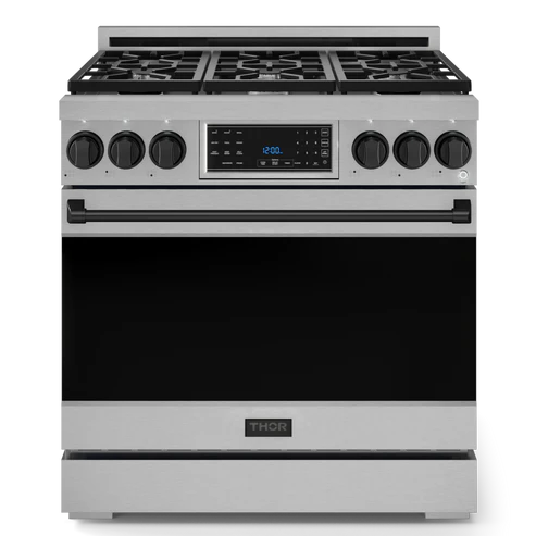 Thor Kitchen Gordon Ramsay Series 36" 6.0 cu. ft. Professional Propane Gas Range with Tilt Panel Touch Control, RSG36LP