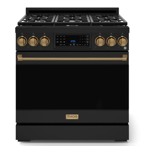 Thor Kitchen Gordon Ramsay Series 36" 6.0 cu. ft. Professional Propane Gas Range with Tilt Panel Touch Control, RSG36LP