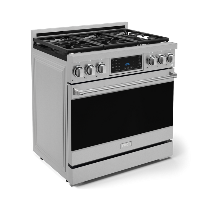Thor Kitchen Gordon Ramsay Series 36" 6.0 cu. ft. Professional Propane Gas Range with Tilt Panel Touch Control, RSG36LP