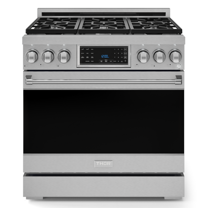 Thor Kitchen Gordon Ramsay Series 36" 6.0 cu. ft. Professional Propane Gas Range with Tilt Panel Touch Control, RSG36LP