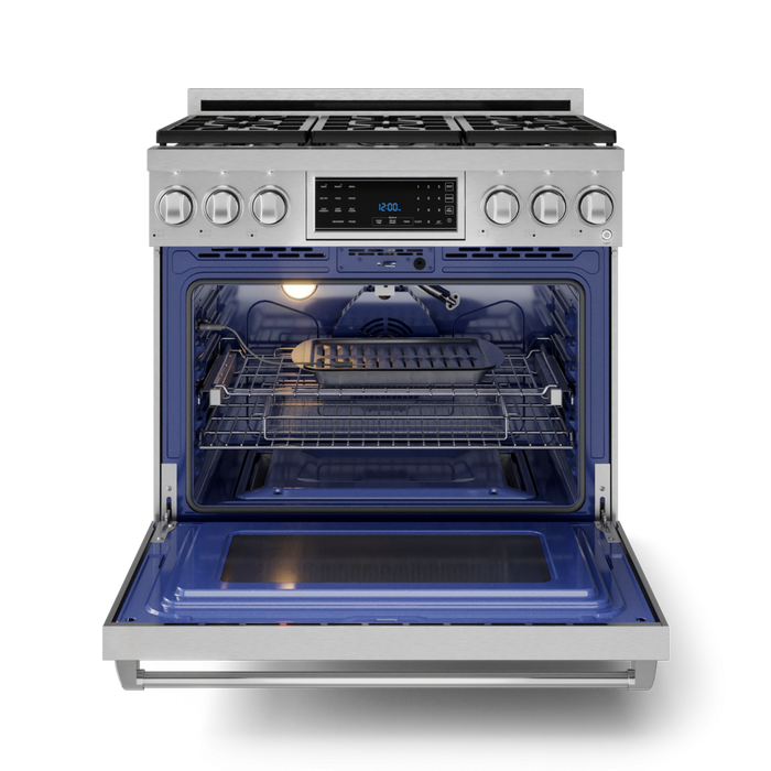Thor Kitchen Gordon Ramsay Series 36" 6.0 cu. ft. Professional Propane Gas Range with Tilt Panel Touch Control, RSG36LP