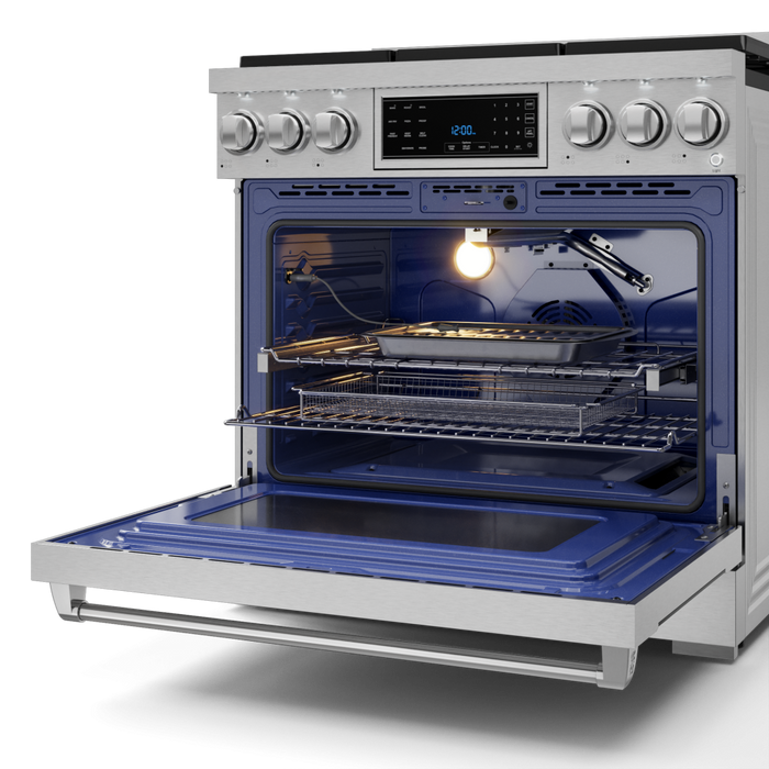 Thor Kitchen Gordon Ramsay Series 36" 6.0 cu. ft. Professional Propane Gas Range with Tilt Panel Touch Control, RSG36LP