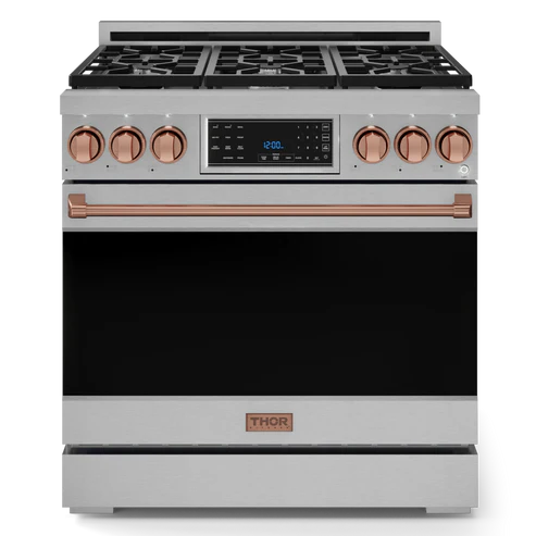 Thor Kitchen Gordon Ramsay Series 36" 6.0 cu. ft. Professional Propane Gas Range with Tilt Panel Touch Control, RSG36LP