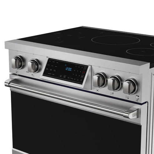 Gordon Ramsay by THOR Kitchen 36" 6 cu. ft. Professional Smooth Glass Top Induction Range with Tilt Panel Touch Control, Self-Clean and Air Fry in Stainless Steel (RSI36)