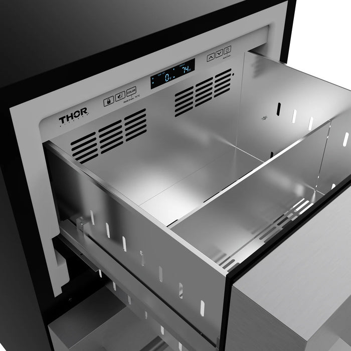 Thor Kitchen Gordon Ramsay 24" Undercounter Freezer Drawer in Stainless Steel (RZ24U)