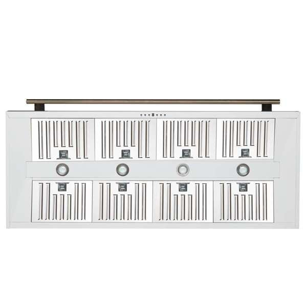 Forno Aria 60" 1200 CFM Convertible Wall Mount Range Hood with 4 Speeds, Ducted or Ductless Venting, Timer, Quiet Operation, and Charcoal Filters - Stainless Steel, Black, or White (FRHWM5095-60)