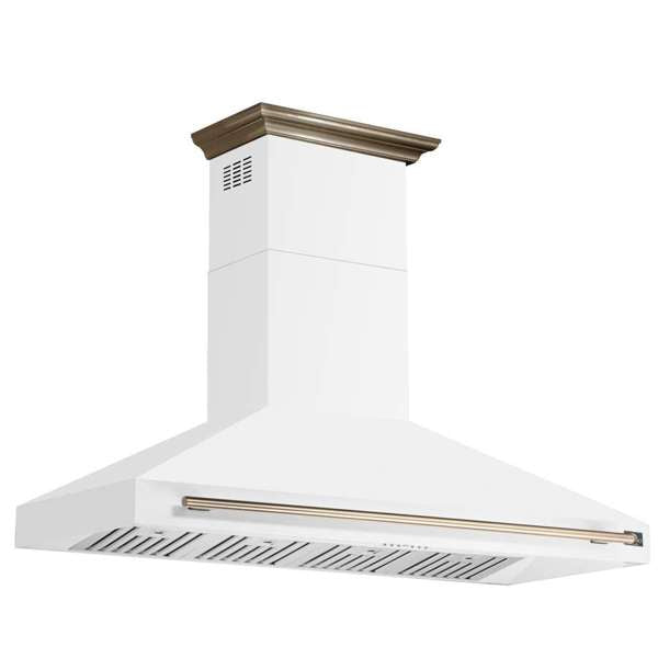 Forno Aria 60" 1200 CFM Convertible Wall Mount Range Hood with 4 Speeds, Ducted or Ductless Venting, Timer, Quiet Operation, and Charcoal Filters - Stainless Steel, Black, or White (FRHWM5095-60)