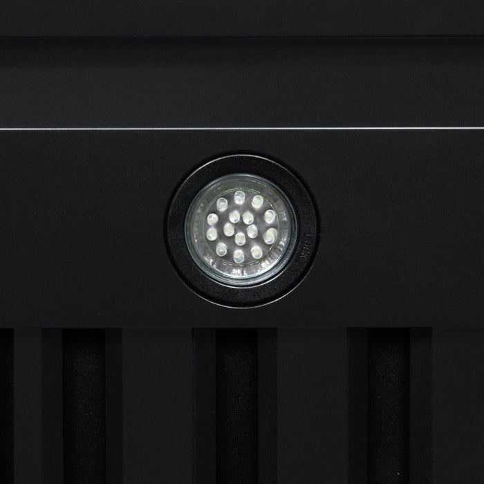 Forno Ambassador Valente 48" 304 CFM Wall Mount Range Hood with 3 Speeds, LED Light in Fingerprint Resistant Black, Antique Brass and Copper Rivet Trim (FRHWM5099-48CPBLK)