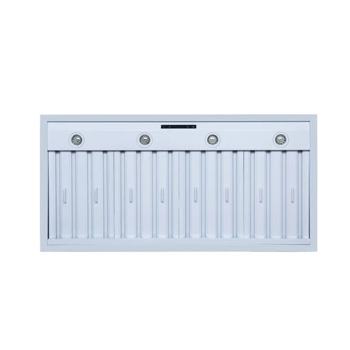 Forno Ambassador Valente 48" 304 CFM Wall Mount Range Hood with 3 Speeds, LED Light in Fingerprint Resistant- Black or White Antique Brass and Copper Rivet Trim (FRHWM5099-48CPBLK)