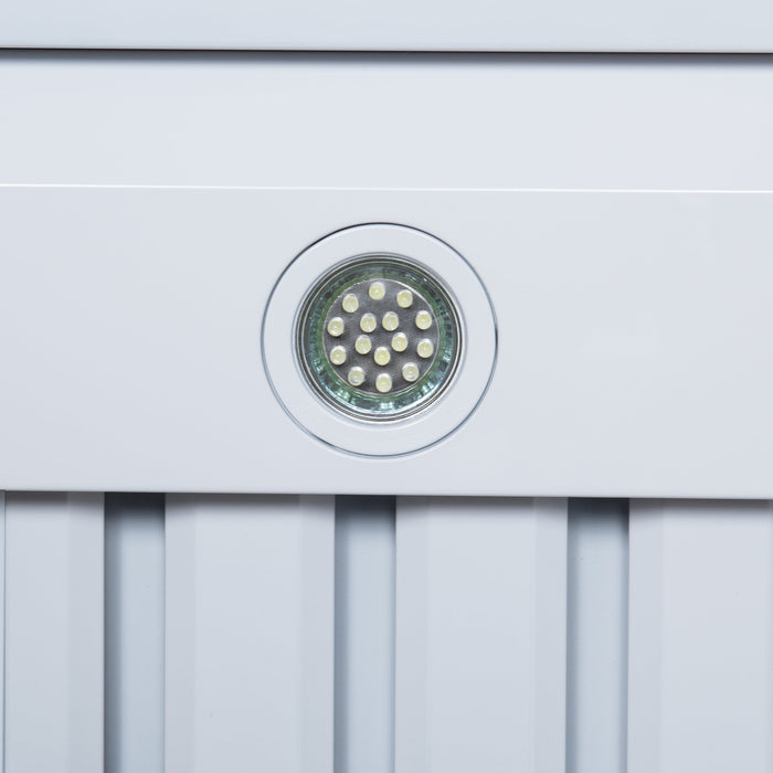 Forno Ambassador Valente 48" 304 CFM Wall Mount Range Hood with 3 Speeds, LED Light in Fingerprint Resistant White, Antique Brass and Copper Rivet Trim (FRHWM5099-48CPWHT)
