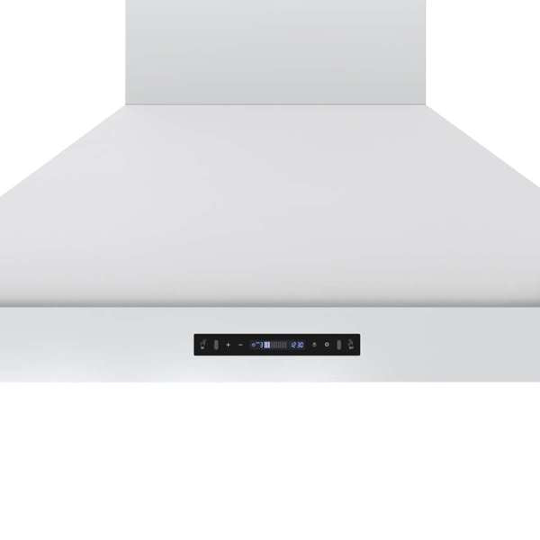 Forno Venezia 48" Wall-Mounted Ducted Range Hood with Adjustable Height, Baffle Filters, Touch Controls and LED Lights - Stainless Steel, Black, or White (FRHWM5503-48)