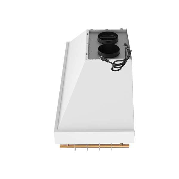 Forno Venezia 48" Wall-Mounted Ducted Range Hood with Adjustable Height, Baffle Filters, Touch Controls and LED Lights - Stainless Steel, Black, or White (FRHWM5503-48)