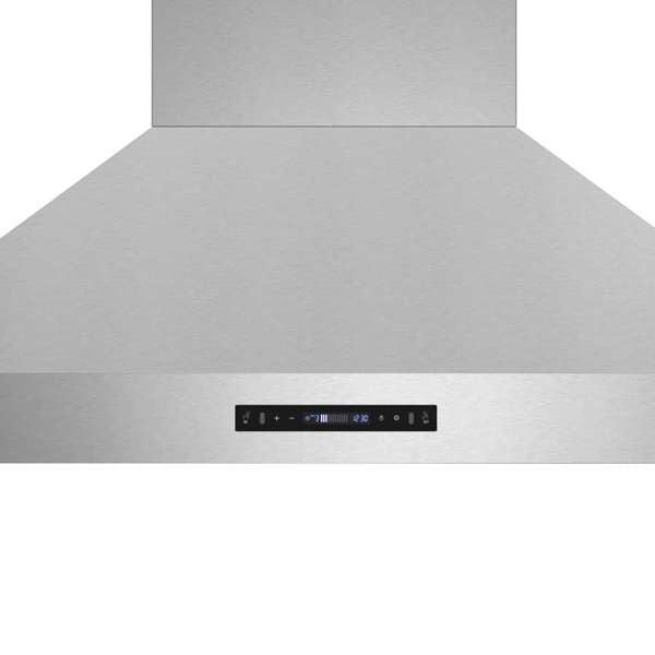 Forno Venezia 48" Wall-Mounted Ducted Range Hood with Adjustable Height, Baffle Filters, Touch Controls and LED Lights - Stainless Steel, Black, or White (FRHWM5503-48)