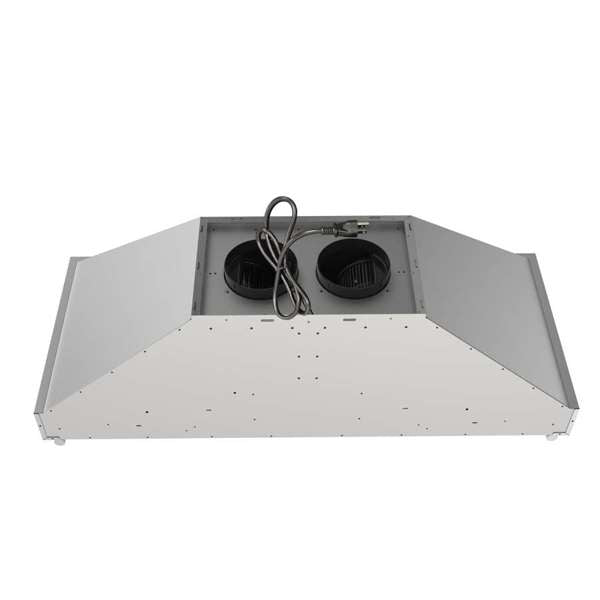 Forno Venezia 48" Wall-Mounted Ducted Range Hood with Adjustable Height, Baffle Filters, Touch Controls and LED Lights - Stainless Steel, Black, or White (FRHWM5503-48)