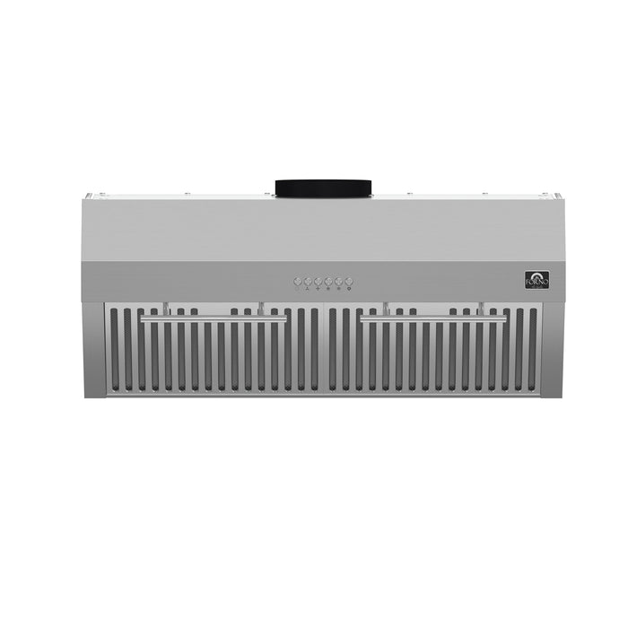 Forno Espresso Bari 30" 600 CFM Under Cabinet Range Hood with LED Lighting, Dishwasher-Safe Baffle Filters, 3-Speed Fan Control - Stainless Steel, Black, or White (FRHUC5255-30)