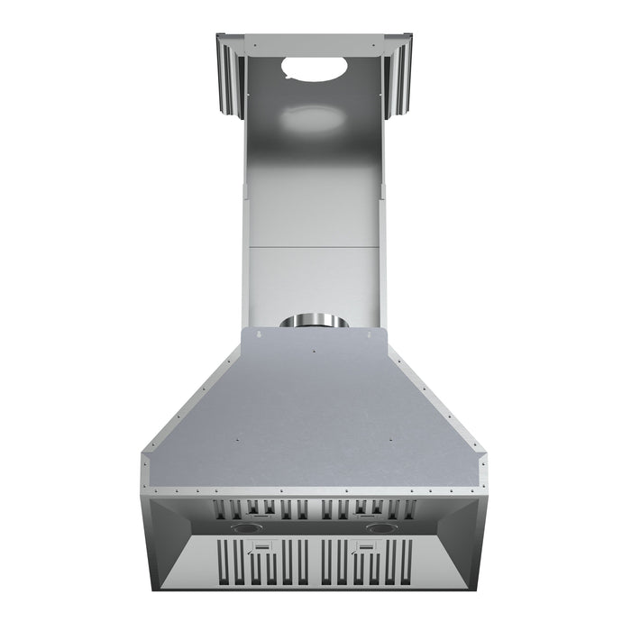 Forno Orvieto 30" 600 CFM Wall Mount Range Hood in Stainless Steel with Baffle Filters &amp; Chimney (FRHWM5094-30)