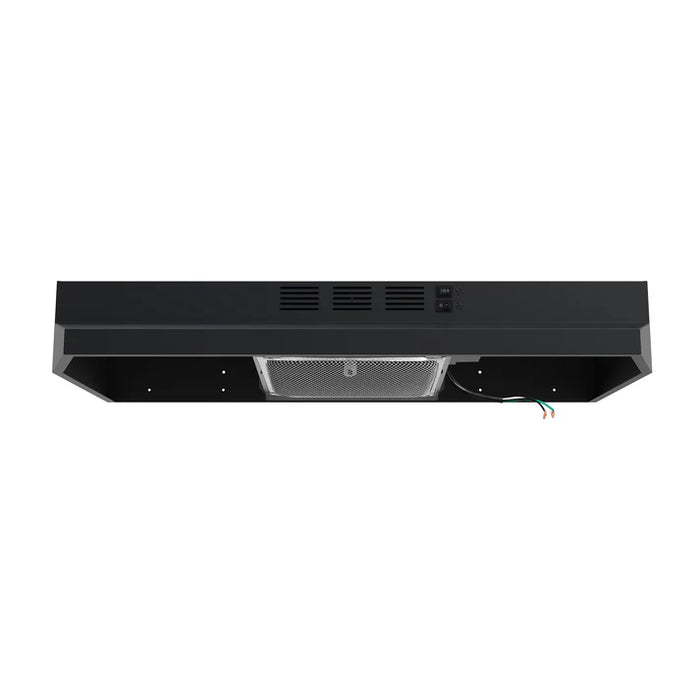 Forno Cappa 30" 200 CFM Compact Under Cabinet Convertible Range Hood - Stainless Steel, Black, or White (FRHUC5200-30)