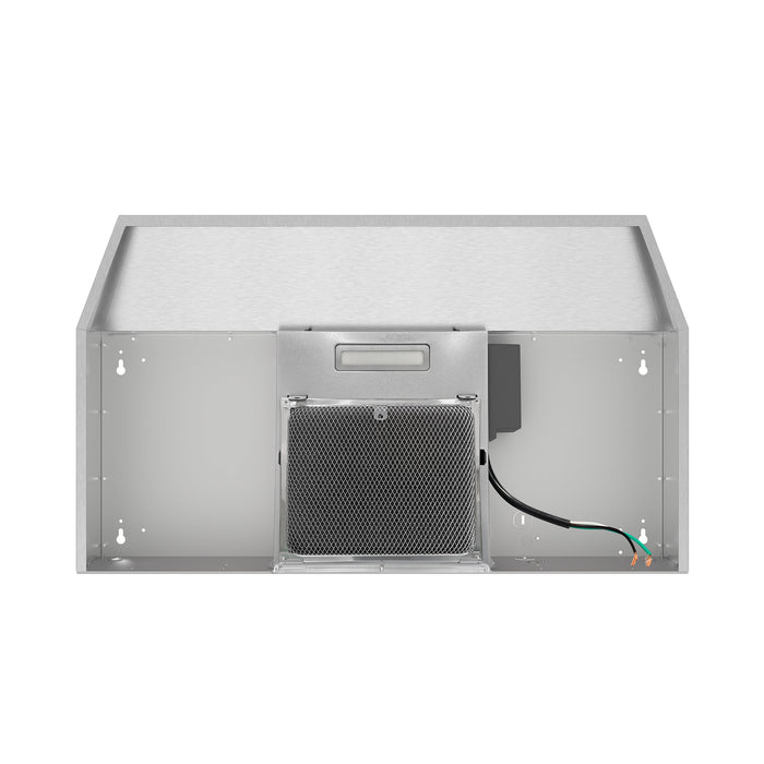 Forno Cappa 30" 200 CFM Compact Under Cabinet Convertible Range Hood - Stainless Steel, Black, or White (FRHUC5200-30)