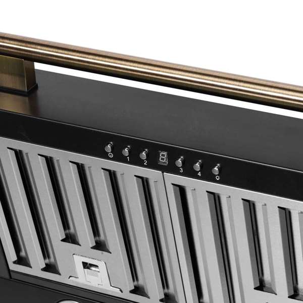 Forno Aria 30" 600 CFM Convertible Wall Mount Range Hood with 4-Speeds, Ducted or Ductless Venting, Timer, Quiet Operation, and Charcoal Filters - Stainless Steel, Black, or White (FRHWM5095-30)