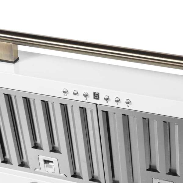 Forno Aria 30" 600 CFM Convertible Wall Mount Range Hood with 4-Speeds, Ducted or Ductless Venting, Timer, Quiet Operation, and Charcoal Filters - Stainless Steel, Black, or White (FRHWM5095-30)