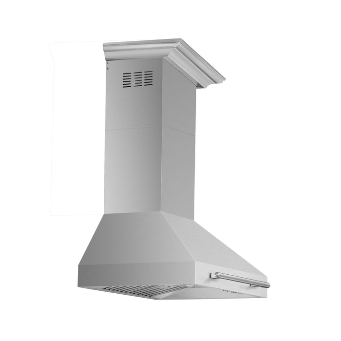Forno Aria 30" 600 CFM Convertible Wall Mount Range Hood with 4-Speeds, Ducted or Ductless Venting, Timer, Quiet Operation, and Charcoal Filters - Stainless Steel, Black, or White (FRHWM5095-30)