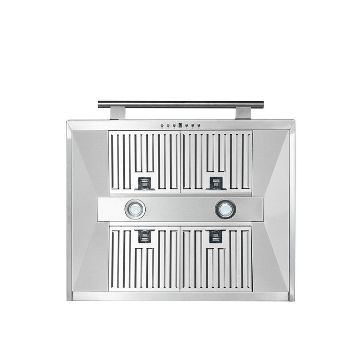 Forno Aria 30" 600 CFM Convertible Wall Mount Range Hood with 4-Speeds, Ducted or Ductless Venting, Timer, Quiet Operation, and Charcoal Filters - Stainless Steel, Black, or White (FRHWM5095-30)