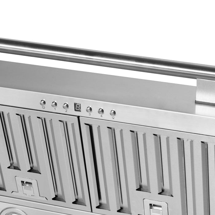 Forno Aria 30" 600 CFM Convertible Wall Mount Range Hood with 4-Speeds, Ducted or Ductless Venting, Timer, Quiet Operation, and Charcoal Filters - Stainless Steel, Black, or White (FRHWM5095-30)