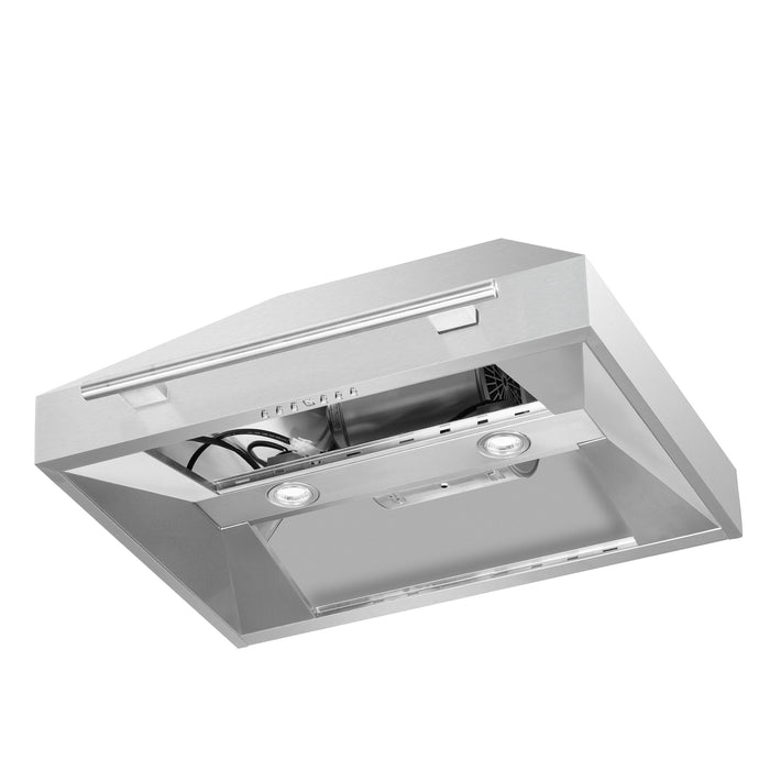 Forno Aria 30" 600 CFM Convertible Wall Mount Range Hood with 4-Speeds, Ducted or Ductless Venting, Timer, Quiet Operation, and Charcoal Filters - Stainless Steel, Black, or White (FRHWM5095-30)