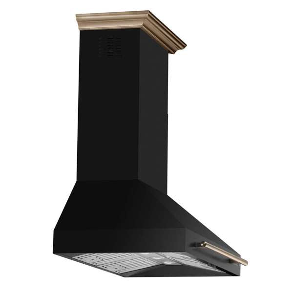 Forno Aria 36" 1200 CFM Convertible Wall Mount Range Hood with 4 Speeds, Ducted or Ductless Venting, Timer, Quiet Operation, and Charcoal Filters - Stainless Steel, Black, or White (FRHWM5095-36)