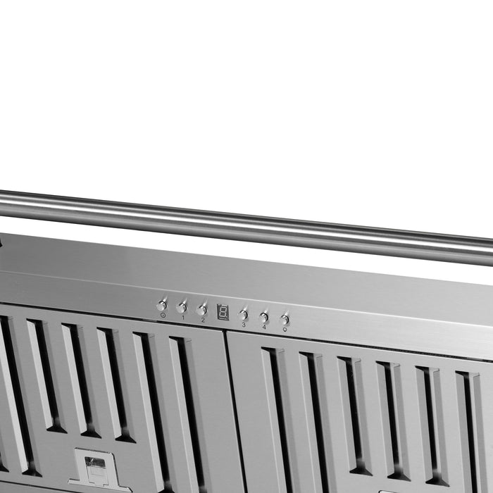 Forno Aria 36" 1200 CFM Convertible Wall Mount Range Hood with 4 Speeds, Ducted or Ductless Venting, Timer, Quiet Operation, and Charcoal Filters - Stainless Steel, Black, or White (FRHWM5095-36)