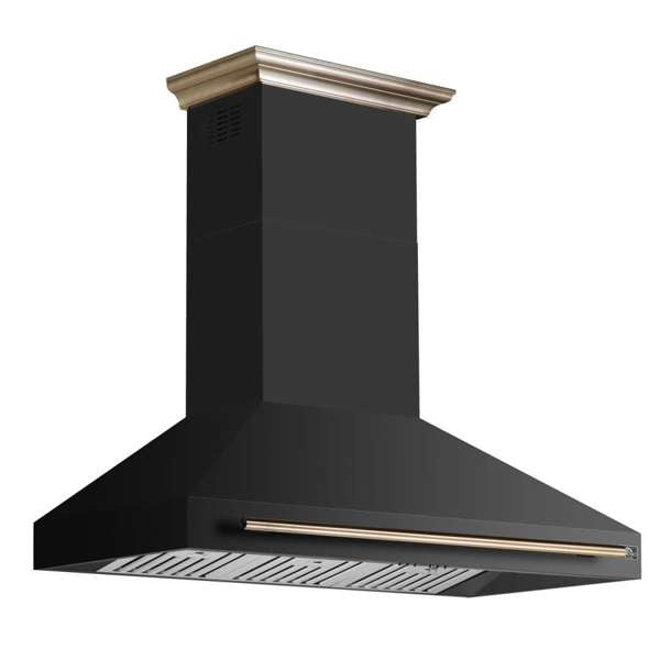 Forno Aria 48" 1200 CFM Convertible Wall Mount Range Hood with 4 Speeds, Ducted or Ductless Venting, Timer, Quiet Operation, and Charcoal Filters - Stainless Steel, Black, or White (FRHWM5095-48)