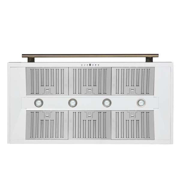 Forno Aria 48" 1200 CFM Convertible Wall Mount Range Hood with 4 Speeds, Ducted or Ductless Venting, Timer, Quiet Operation, and Charcoal Filters - Stainless Steel, Black, or White (FRHWM5095-48)