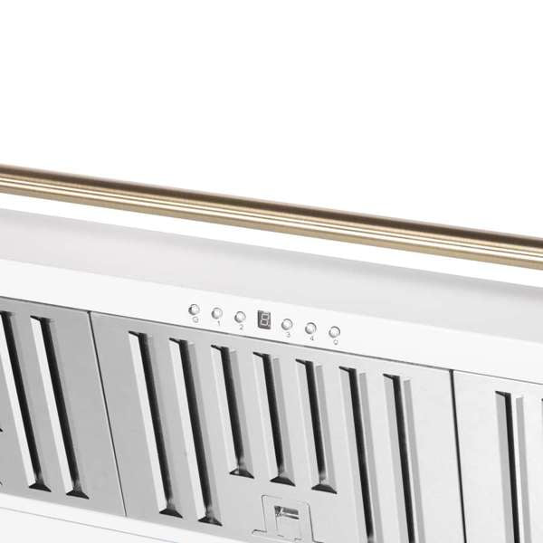 Forno Aria 48" 1200 CFM Convertible Wall Mount Range Hood with 4 Speeds, Ducted or Ductless Venting, Timer, Quiet Operation, and Charcoal Filters - Stainless Steel, Black, or White (FRHWM5095-48)