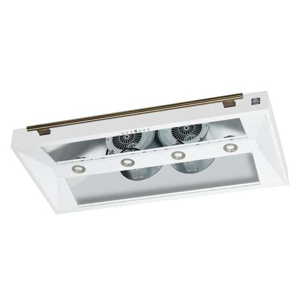 Forno Aria 48" 1200 CFM Convertible Wall Mount Range Hood with 4 Speeds, Ducted or Ductless Venting, Timer, Quiet Operation, and Charcoal Filters - Stainless Steel, Black, or White (FRHWM5095-48)