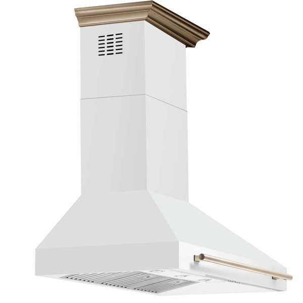Forno Aria 48" 1200 CFM Convertible Wall Mount Range Hood with 4 Speeds, Ducted or Ductless Venting, Timer, Quiet Operation, and Charcoal Filters - Stainless Steel, Black, or White (FRHWM5095-48)