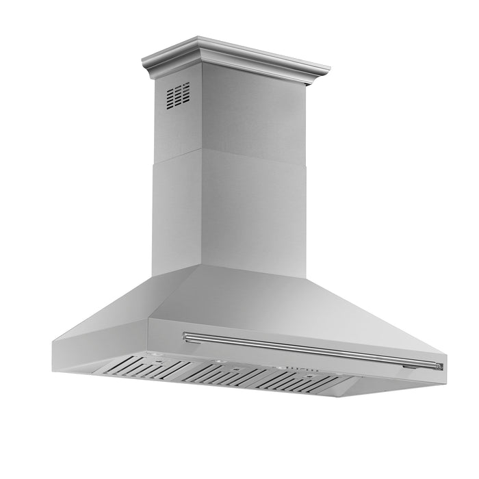 Forno Aria 48" 1200 CFM Convertible Wall Mount Range Hood with 4 Speeds, Ducted or Ductless Venting, Timer, Quiet Operation, and Charcoal Filters - Stainless Steel, Black, or White (FRHWM5095-48)
