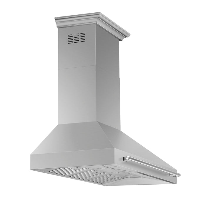 Forno Aria 48" 1200 CFM Convertible Wall Mount Range Hood with 4 Speeds, Ducted or Ductless Venting, Timer, Quiet Operation, and Charcoal Filters - Stainless Steel, Black, or White (FRHWM5095-48)