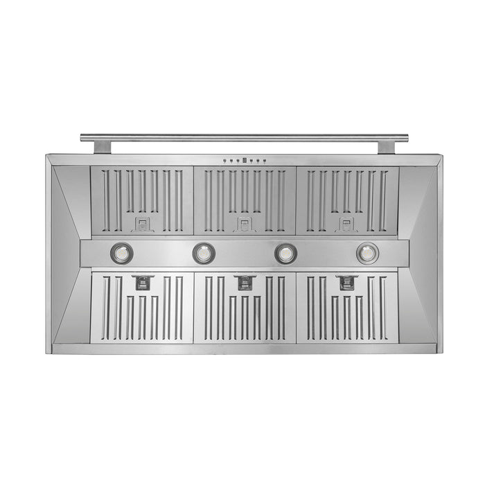 Forno Aria 48" 1200 CFM Convertible Wall Mount Range Hood with 4 Speeds, Ducted or Ductless Venting, Timer, Quiet Operation, and Charcoal Filters - Stainless Steel, Black, or White (FRHWM5095-48)
