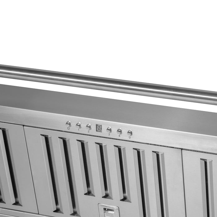 Forno Aria 48" 1200 CFM Convertible Wall Mount Range Hood with 4 Speeds, Ducted or Ductless Venting, Timer, Quiet Operation, and Charcoal Filters - Stainless Steel, Black, or White (FRHWM5095-48)