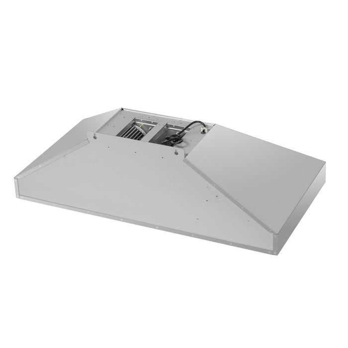 Forno Aria 48" 1200 CFM Convertible Wall Mount Range Hood with 4 Speeds, Ducted or Ductless Venting, Timer, Quiet Operation, and Charcoal Filters - Stainless Steel, Black, or White (FRHWM5095-48)