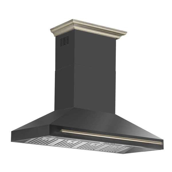 Forno Aria 60" 1200 CFM Convertible Wall Mount Range Hood with 4 Speeds, Ducted or Ductless Venting, Timer, Quiet Operation, and Charcoal Filters - Stainless Steel, Black, or White (FRHWM5095-60)