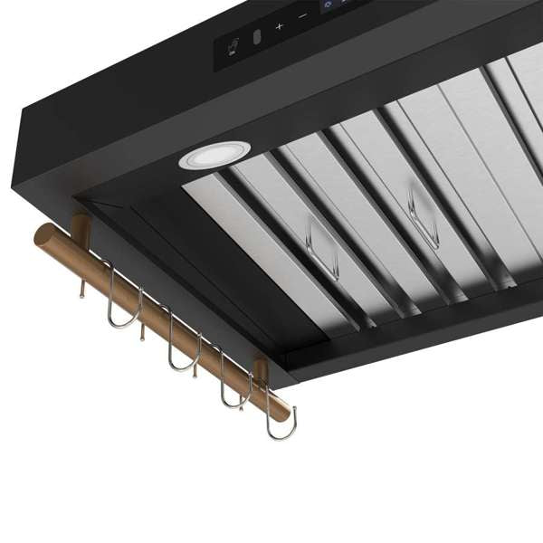 Forno Venezia 30" 370 CFM Wall-Mounted Ducted Range Hood with Adjustable Height, Baffle Filters, Touch Controls and LED Lights - Stainless Steel, Black, or White (FRHWM5503-30)