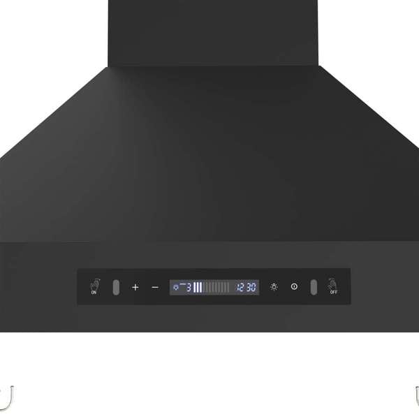 Forno Venezia 30" 370 CFM Wall-Mounted Ducted Range Hood with Adjustable Height, Baffle Filters, Touch Controls and LED Lights - Stainless Steel, Black, or White (FRHWM5503-30)